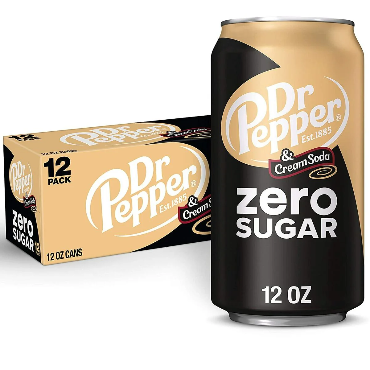 Cans Dr Pepper Cream Soda Zero 355ML
